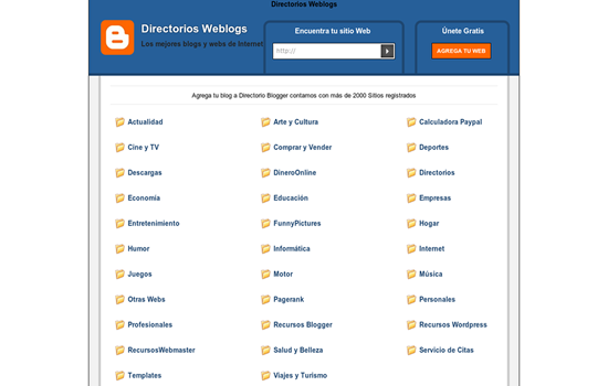 Directorios Weblogs Directorios Weblogs