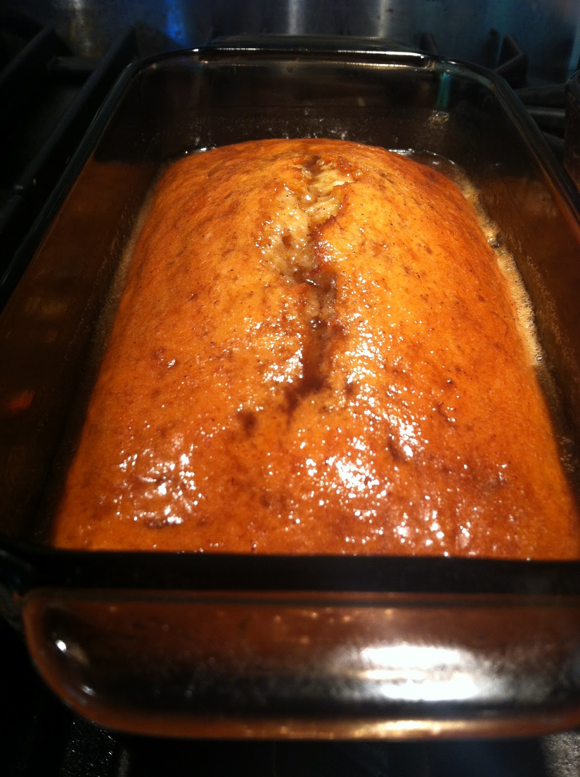 parsley & polka dots healthy banana bread & a bananas foster glaze