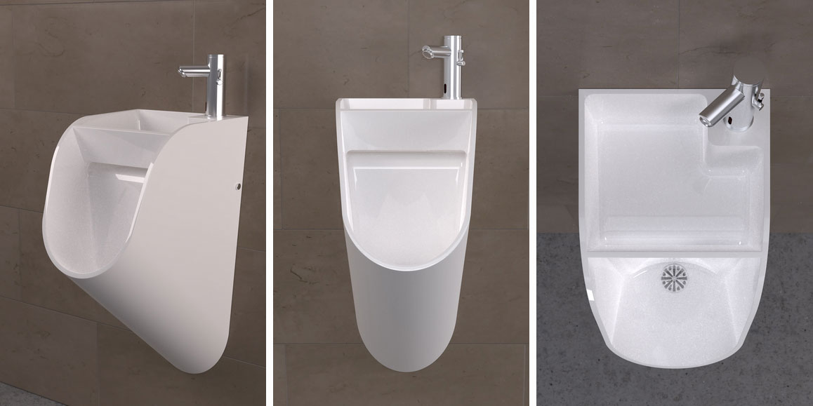 STAND New urinal with tap to target men's hygiene Daily Design