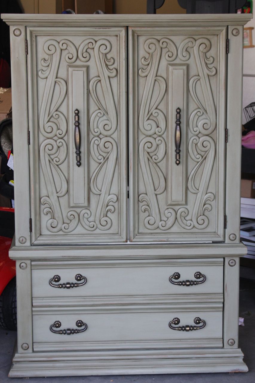 I really should be sleeping.... Armoire Redo