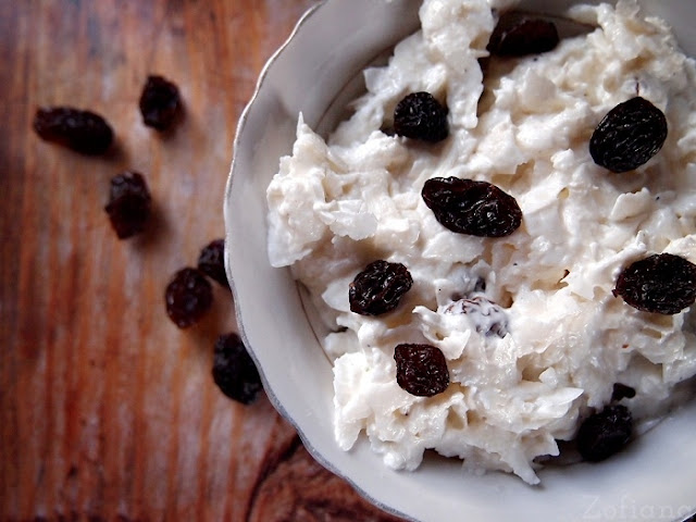 white radish and raisins salad