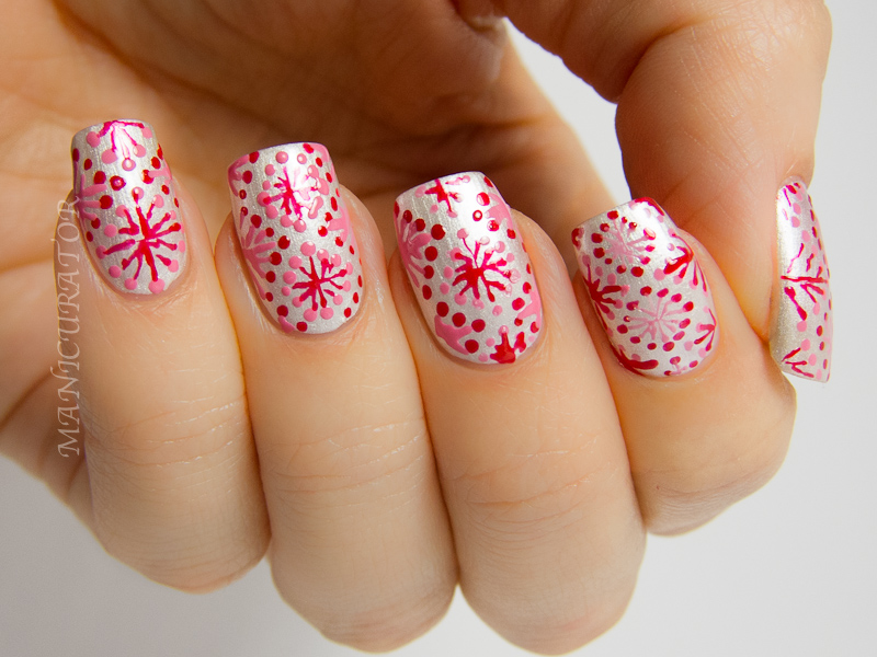 Valentine's Day "wrapping paper" Nail Art Digital Dozen Love and