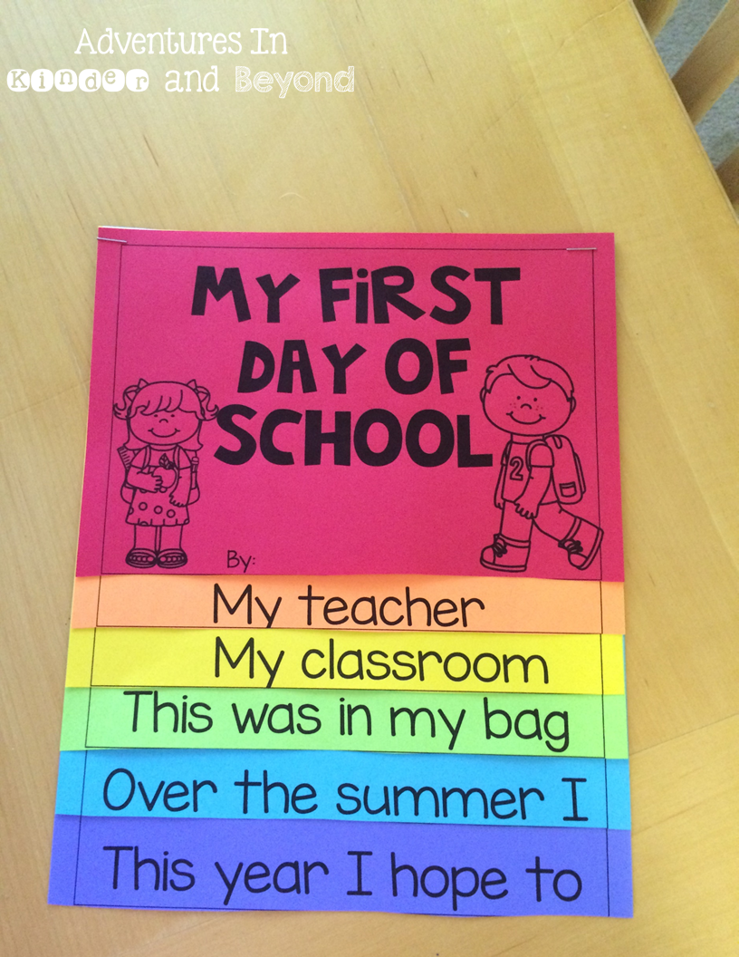 Adventures in Kinder and Beyond First Days of School Book