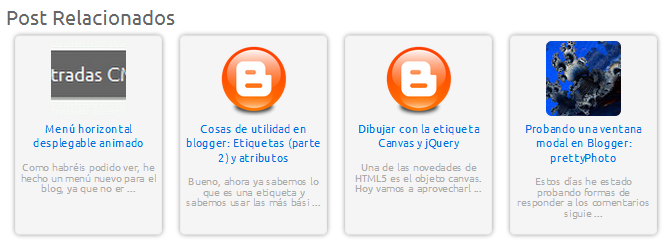 Posts relacionados en Blogger