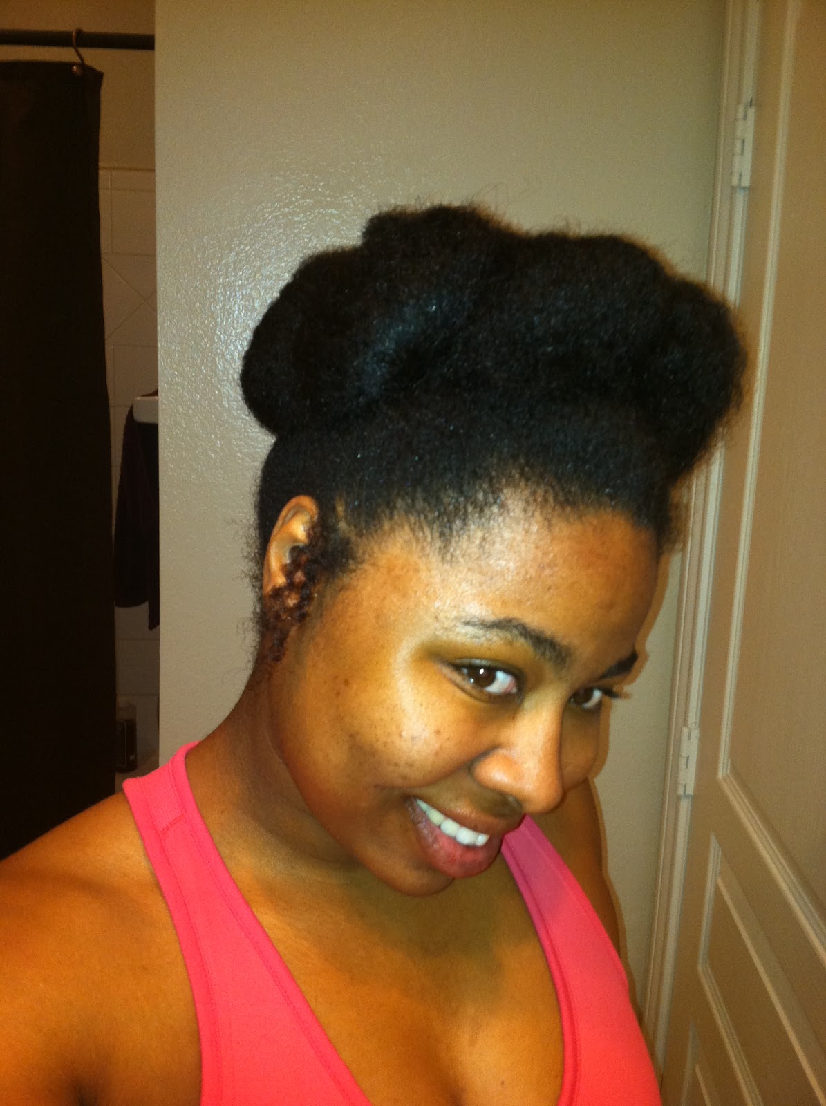 Nappibutterfli Natural Hair Bun Using Tuck Pin Method