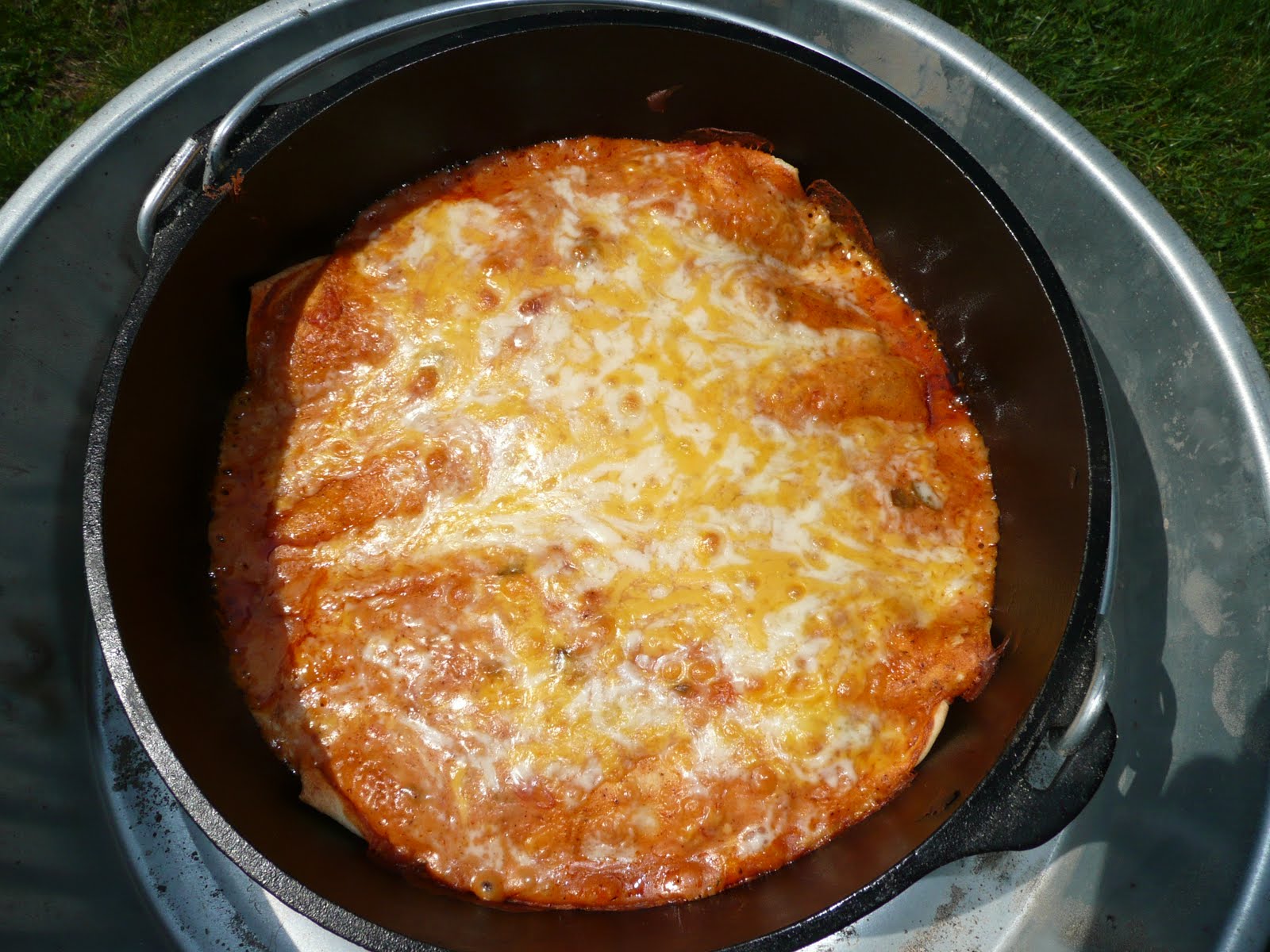 Everyday Dutch Oven Easy Chicken and Cheese Enchiladas