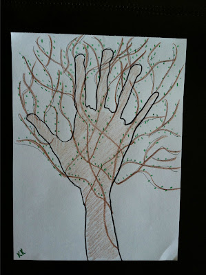 A hand becomes a tree