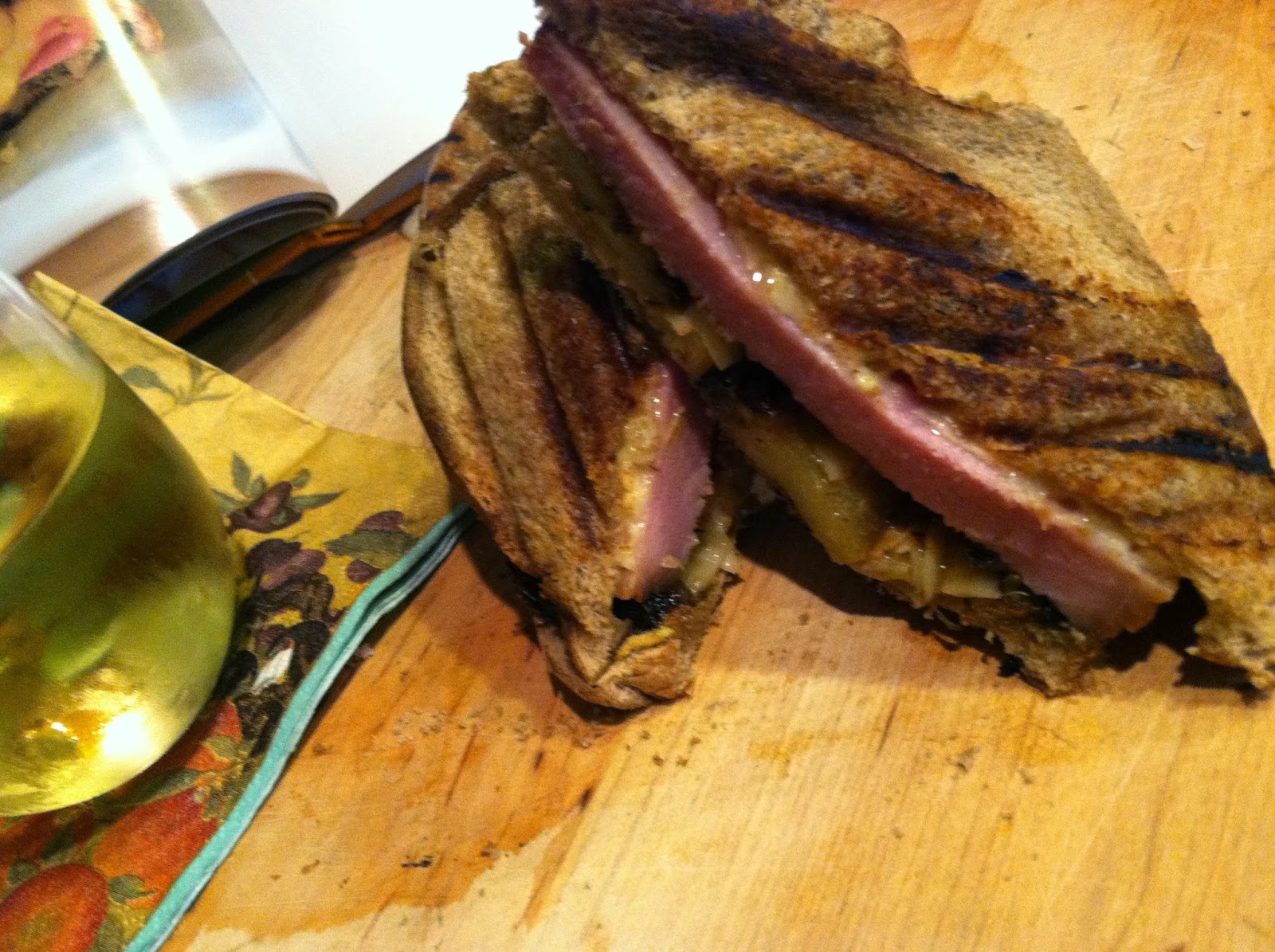 KatieKate's Kitchen Ham, Gruyere, and Apple Panini