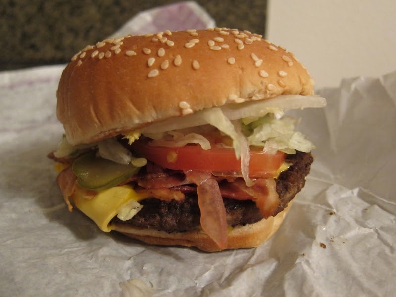 Review Jack in the Box BLT Cheeseburger Brand Eating