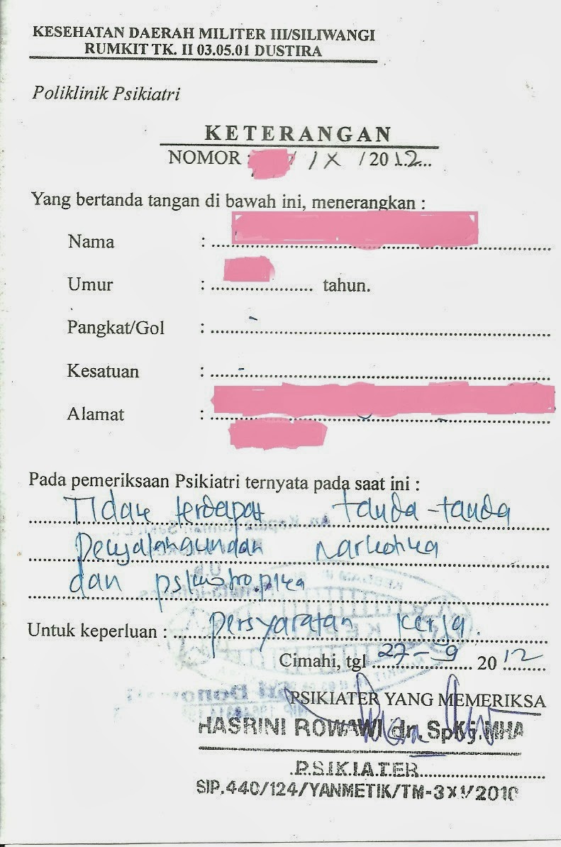 Bikin Surat Bebas Narkoba Di Puskesmas Format Surat Yang