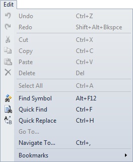 Undo shortcut key