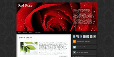 Red Rose - Free Blogger Template