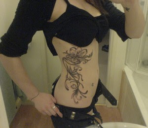 Girl Sexy Rib Cage Tattoo