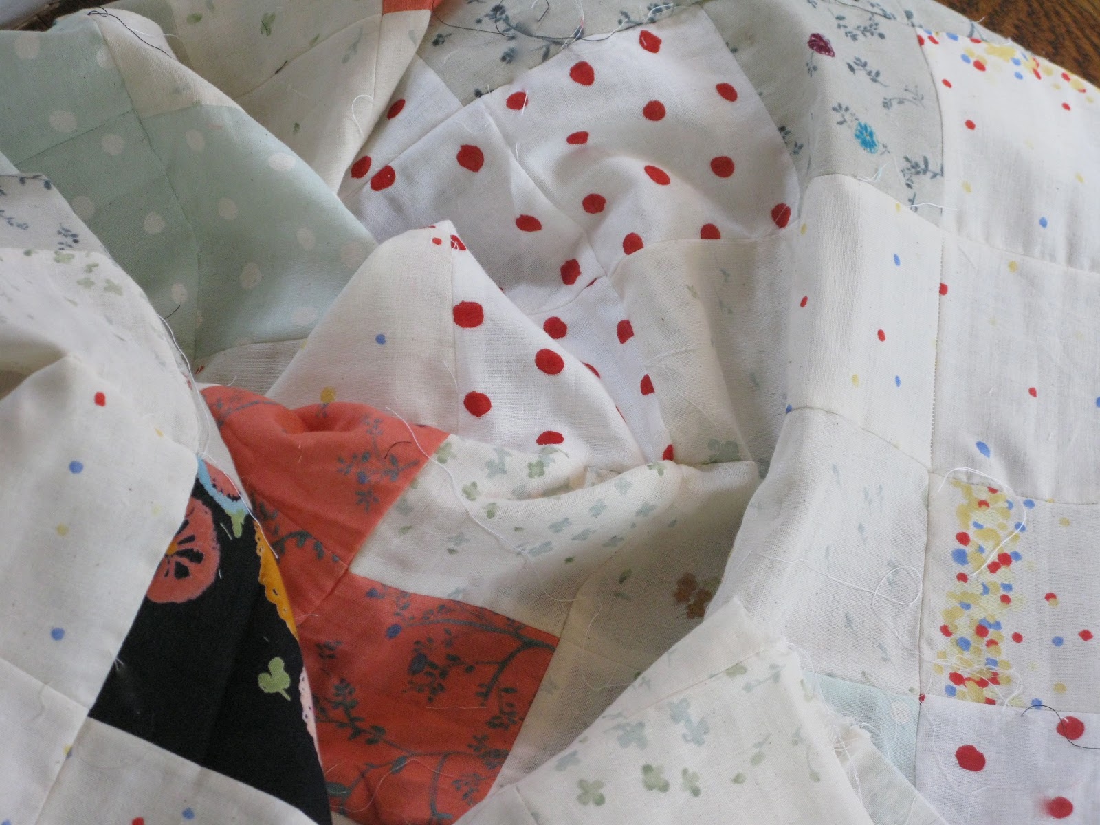 Sew Nancy double gauze quilt top