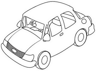 Auto para colorear e imprimir - Dibujos para Colorear | Dibujos para