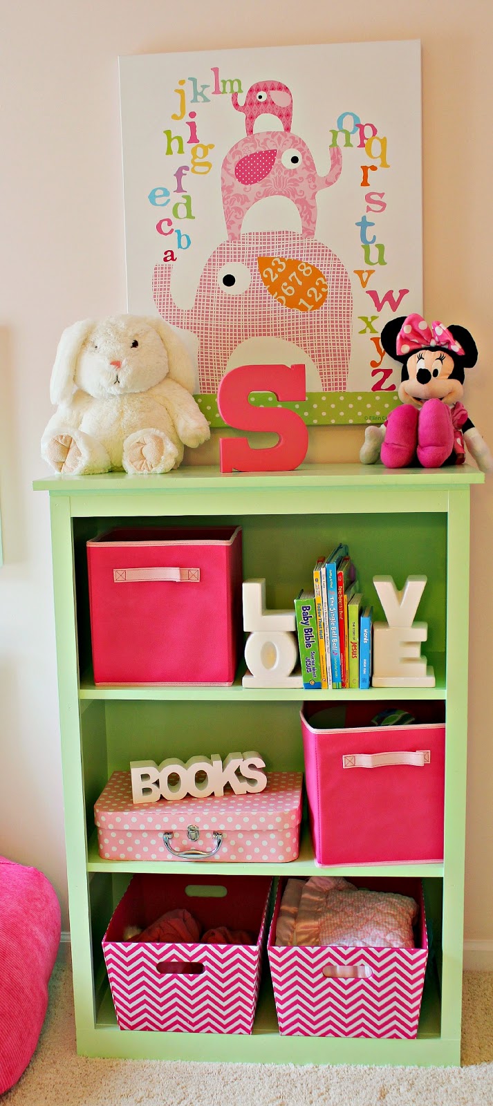 carolina on my mind Big Girl Bedroom Green Bookcase