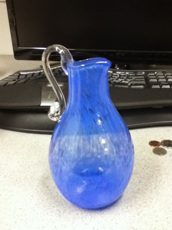 Heart of Glass Blenko Glass colored pitcher V