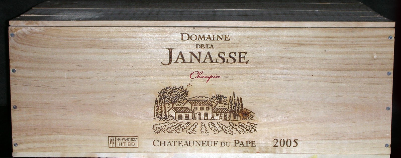 Wooden Wine Boxes & Wine Crates Domaine Janasse of Chateauneuf Du Pape