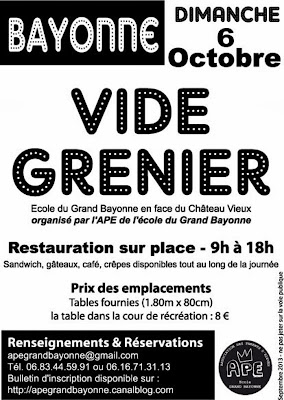 vide Grenier APE École du Grand Bayonne  