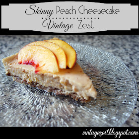 Skinny Peach Cheesecake on Diane's Vintage Zest!
