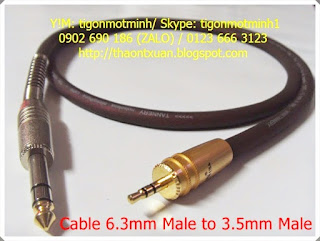 Jack chuyển 2.5, 3.5, 6.3 và dây cáp nối dài cho tai nghe, loa - 7