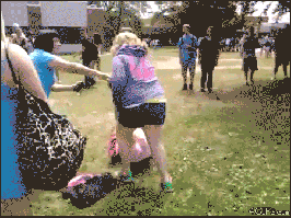 teacher pushes girl