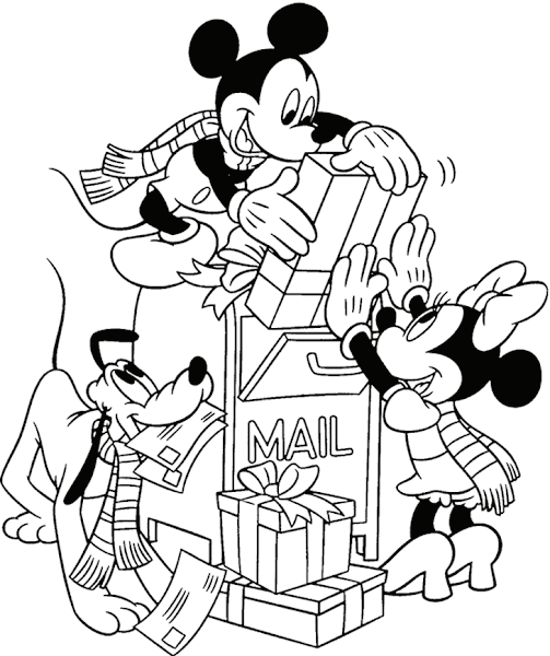 Free Disney Christmas Coloring Pages
