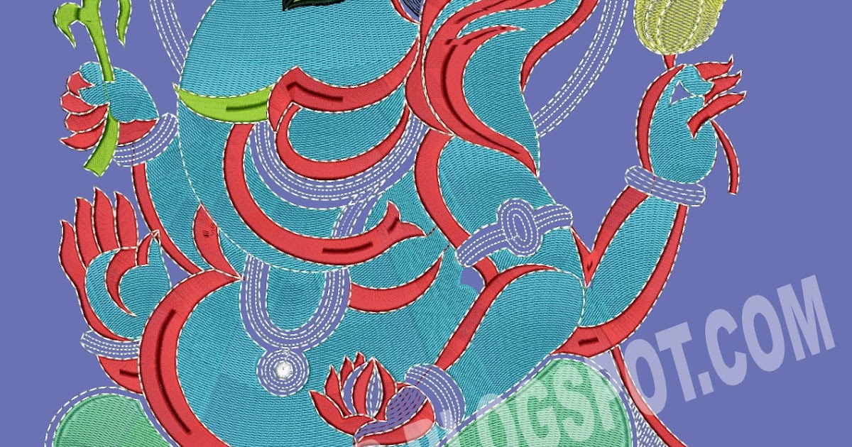 Great God Ganesha's embroidery design Latest Embroidery