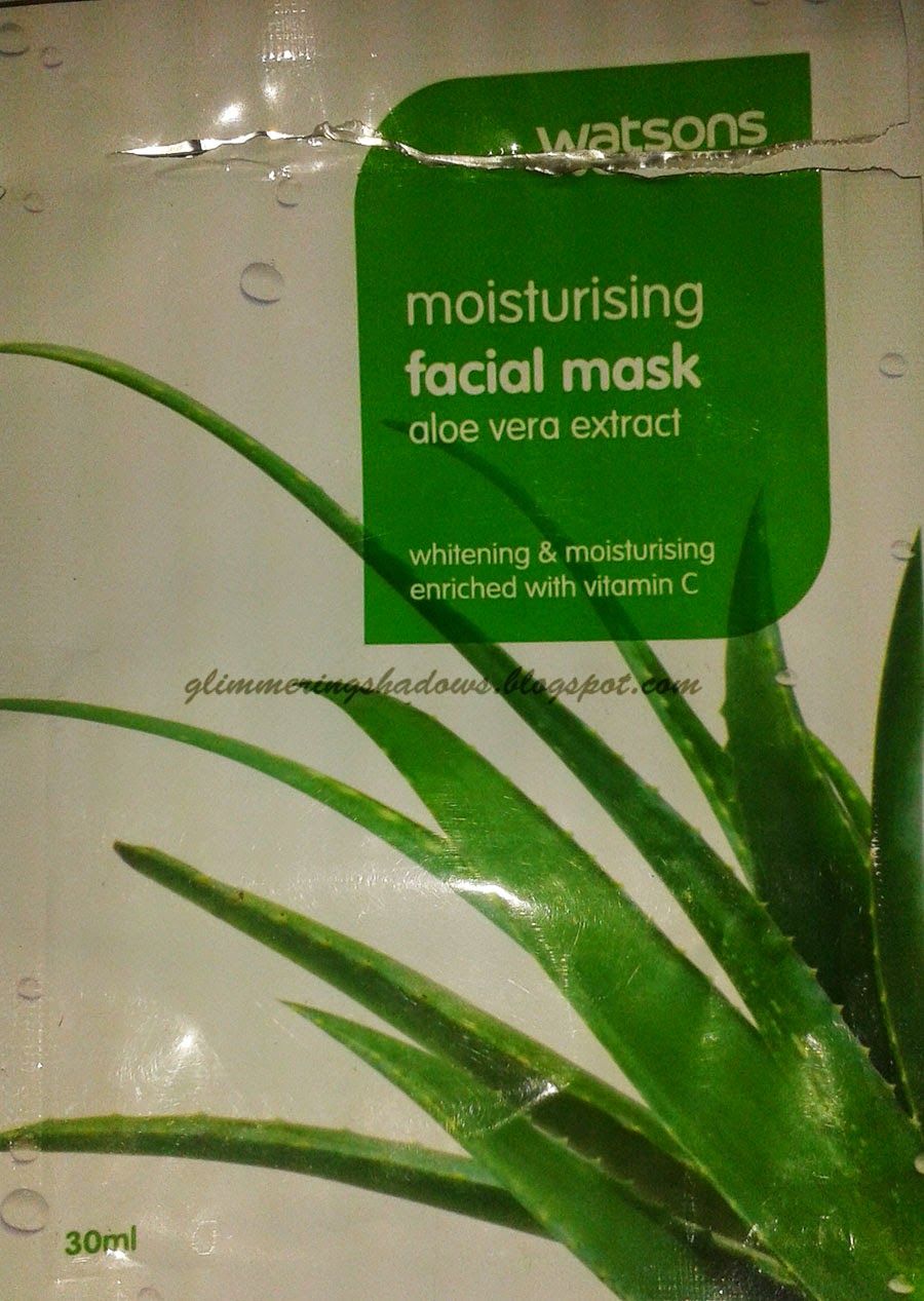Review Watsons Face Mask in Aloe Vera (moisturizing) Glimmering Shadows