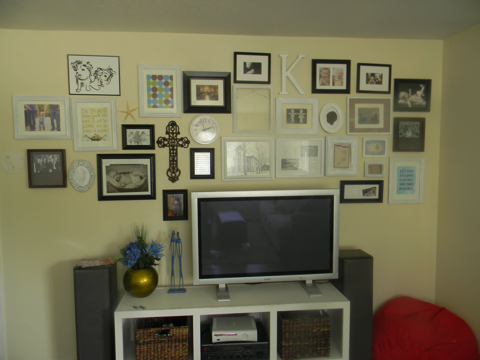 Our Kroeger Family Living room collage wall