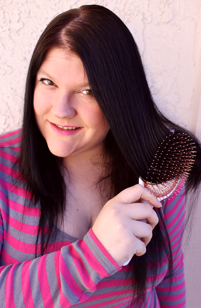 The Goody® Clean Radiance™ paddle brush features copper bristles to naturally reduce buildup in hair over time. Also, try our Avocado, Honey, Cocout Hair Mask! (ad) #CleanRadiance