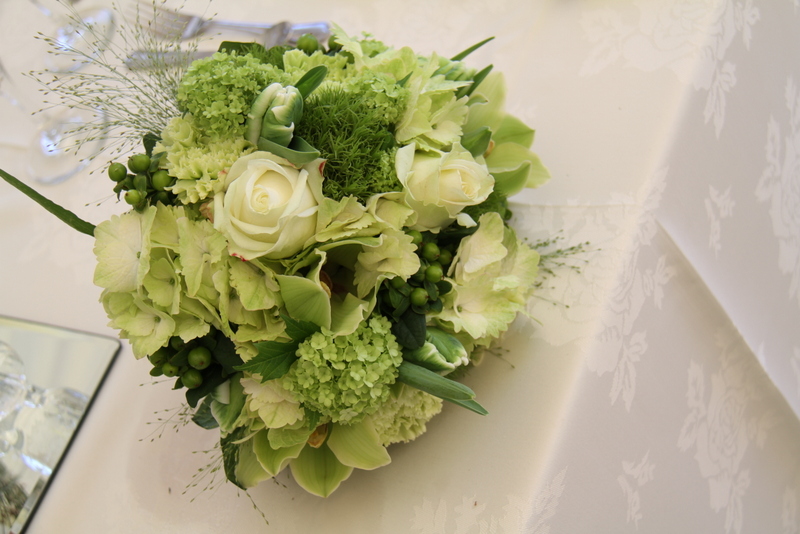 This first image of the green wedding bouquet was taken by Jonny Draper