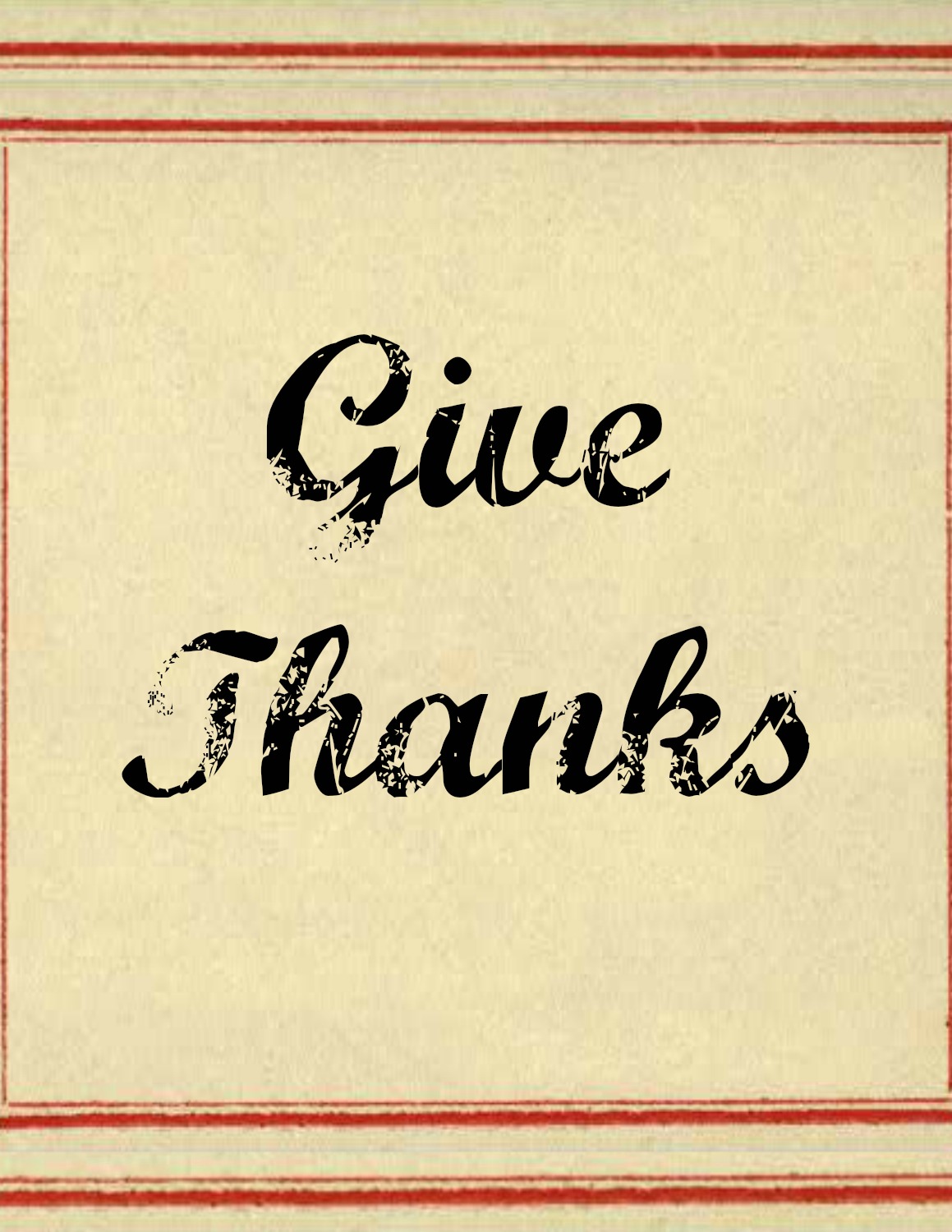 Give Thanks Printable Decor Exquisitely Unremarkable