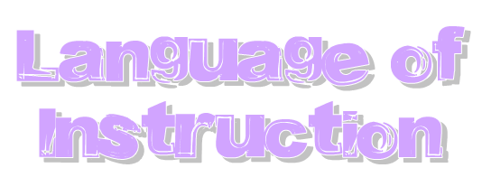 Language of Instruction