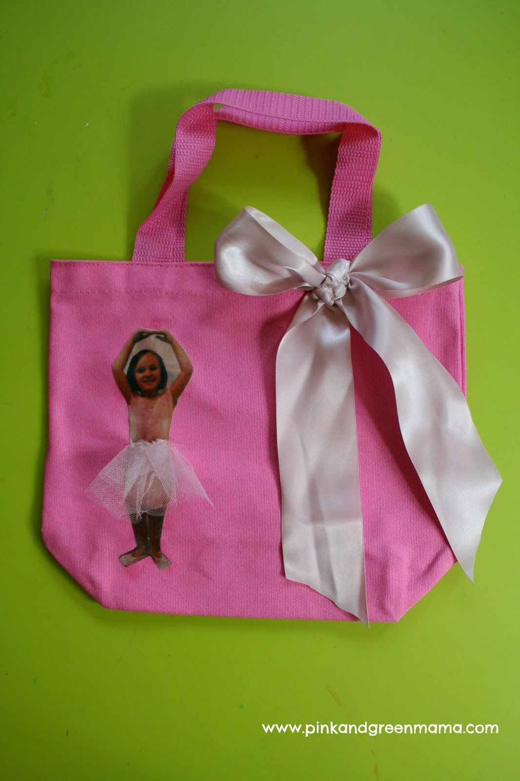 Pink and Green Mama * Homemade Personalized Ballet Shoe Bag