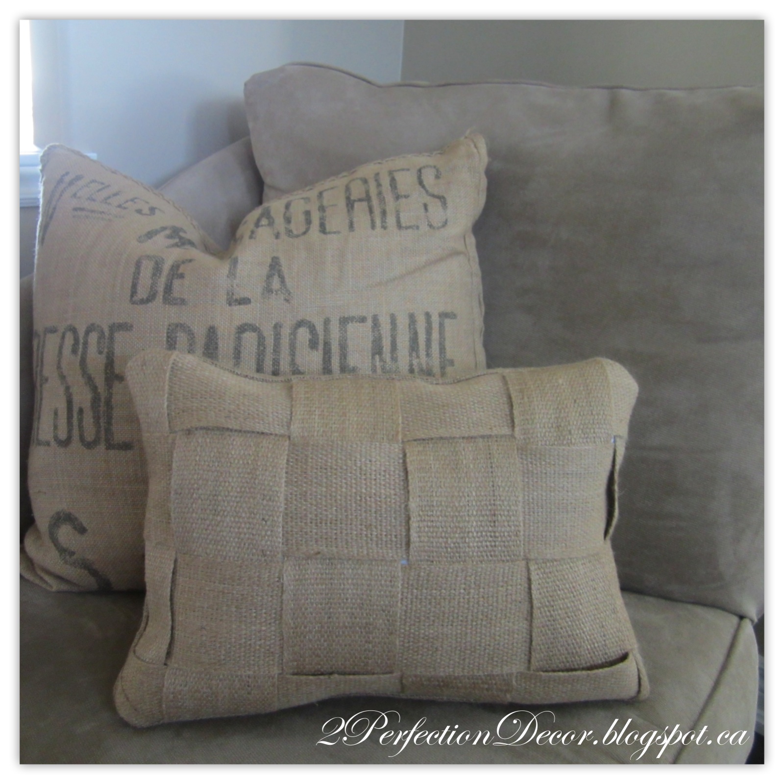 2Perfection Decor DIY Basket Weaved Lumbar Pillow Cover