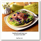 salmon and blueberry salad with union
