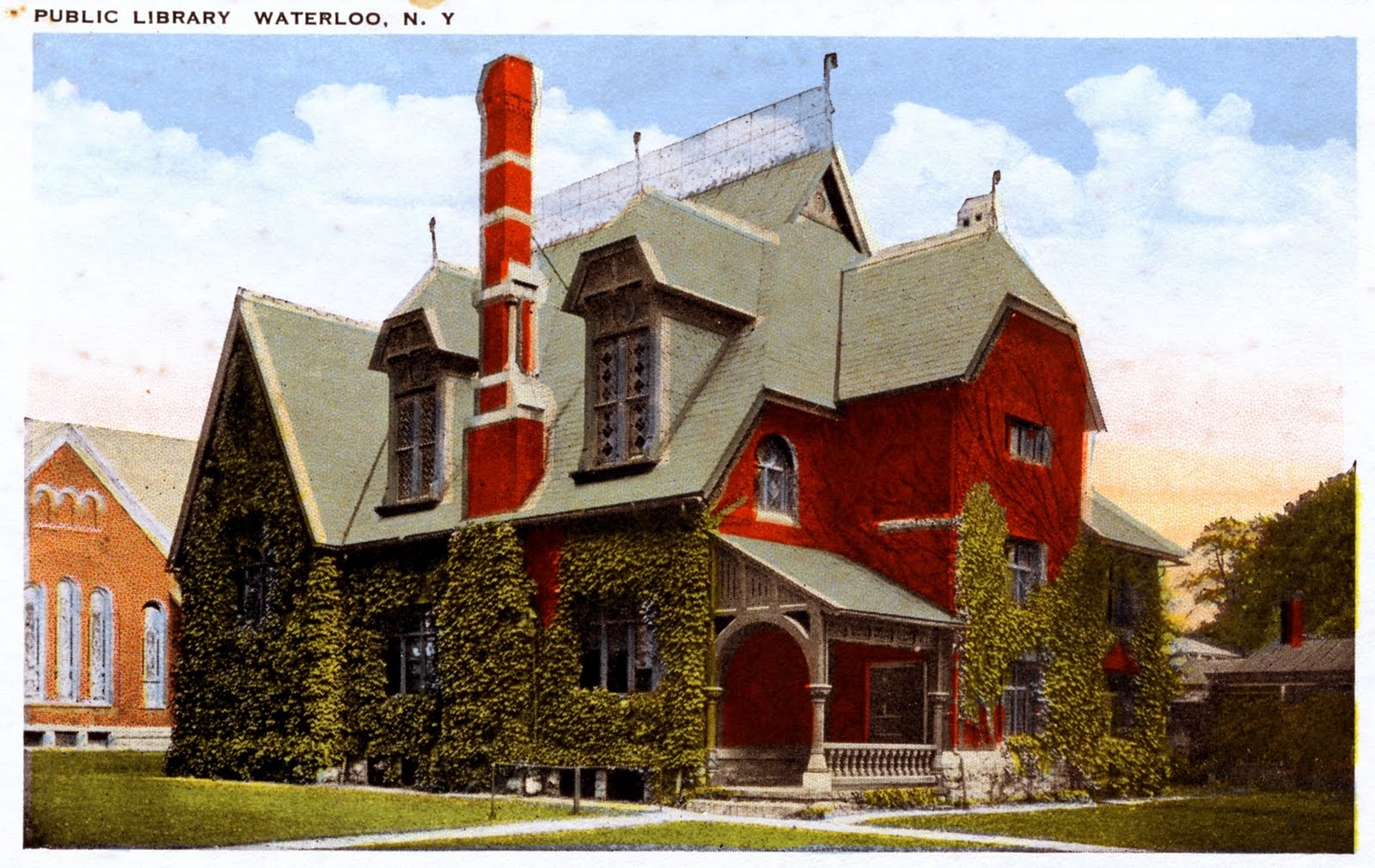 Library Postcards Public Library, Waterloo, New York