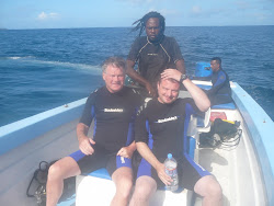 Me, Steve and "Captain" headed out to scuba dive, Tabago