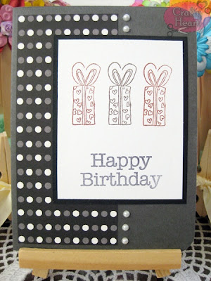 Handmade Card - Happy Birthday Series (1) - Grey Dots