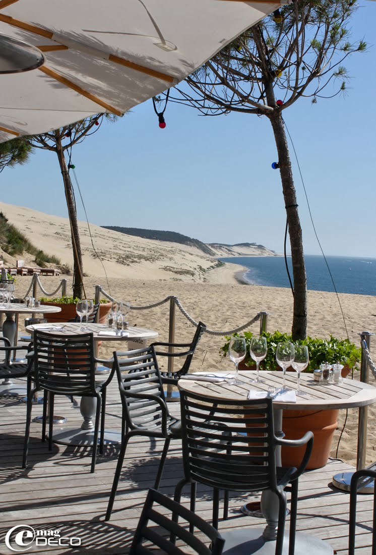 vue imprenable sur la Dune du Pyla de l'hôtel restaurant La Co(o)rniche