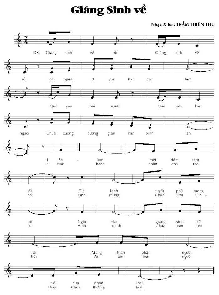 Thánh ca Thiếu nhi: GIÁNG SINH VỀ