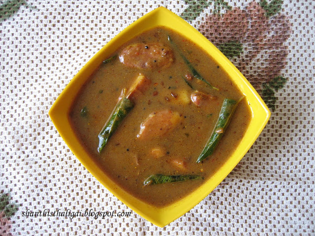 JACKFRUIT SEED KUZHAMBU,PALAKKOTTAI KUZHAMBU,IYENGAR CUISINE,