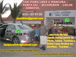 Taxi Piura Lider a Casa Andina Zorritos
