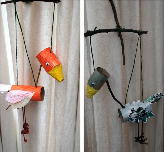 Toilet Paper Roll Bird Puppets Munchkins and Mayhem
