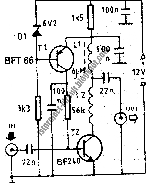 Project Circuit Design VHF Antenna Amplifier Circuit Using BFT66