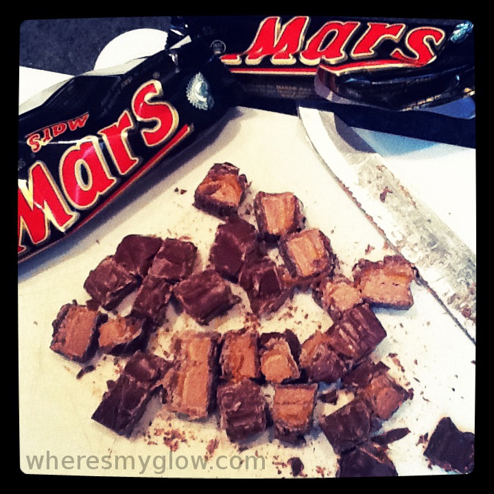 Where's My Glow? Mars Bar Brownies We Love Messy Meals