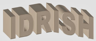 Idrish 3D Name Logo