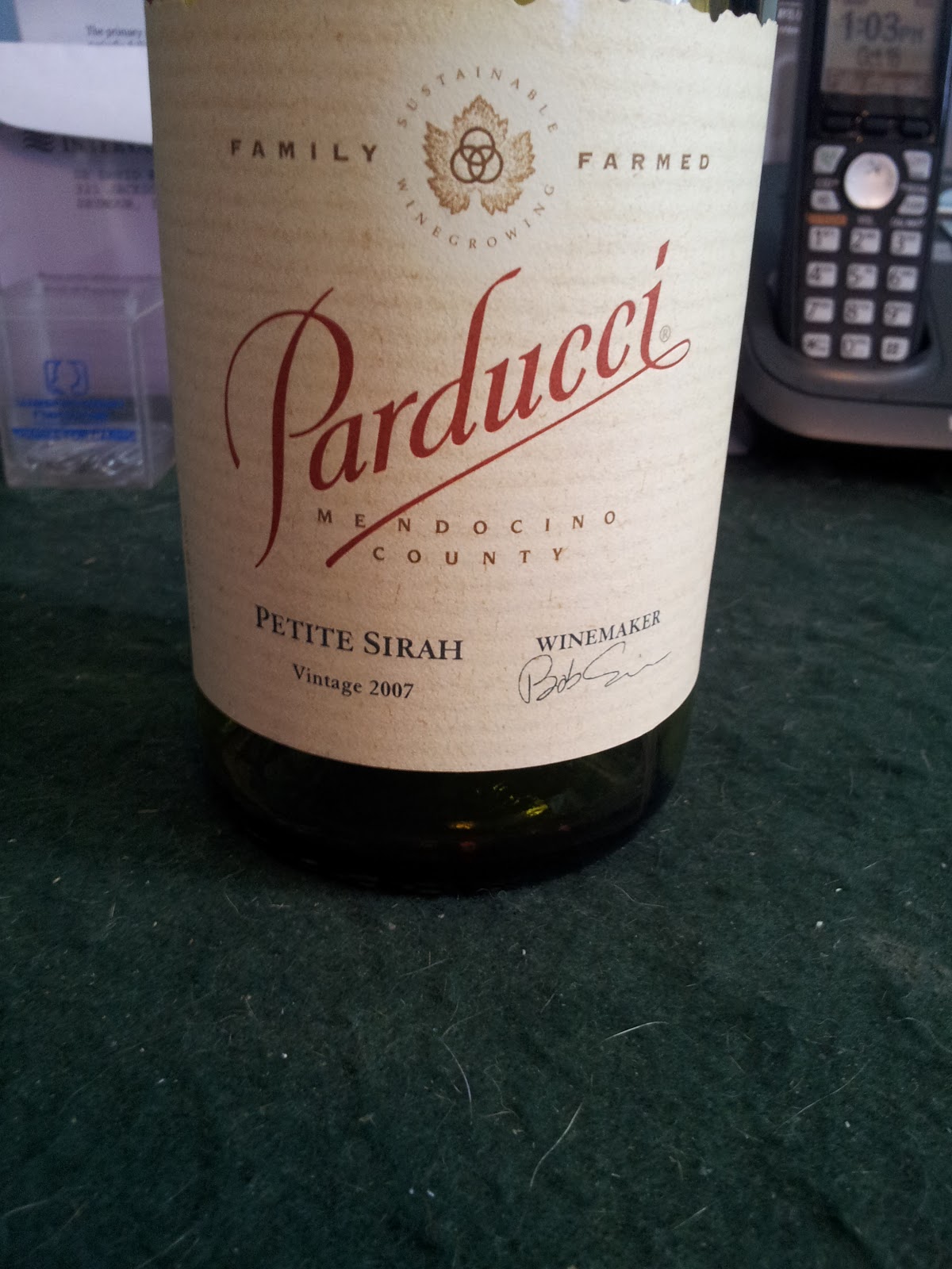 My Years Of Drinking Heavily Parducci 2007 Petite Sirah
