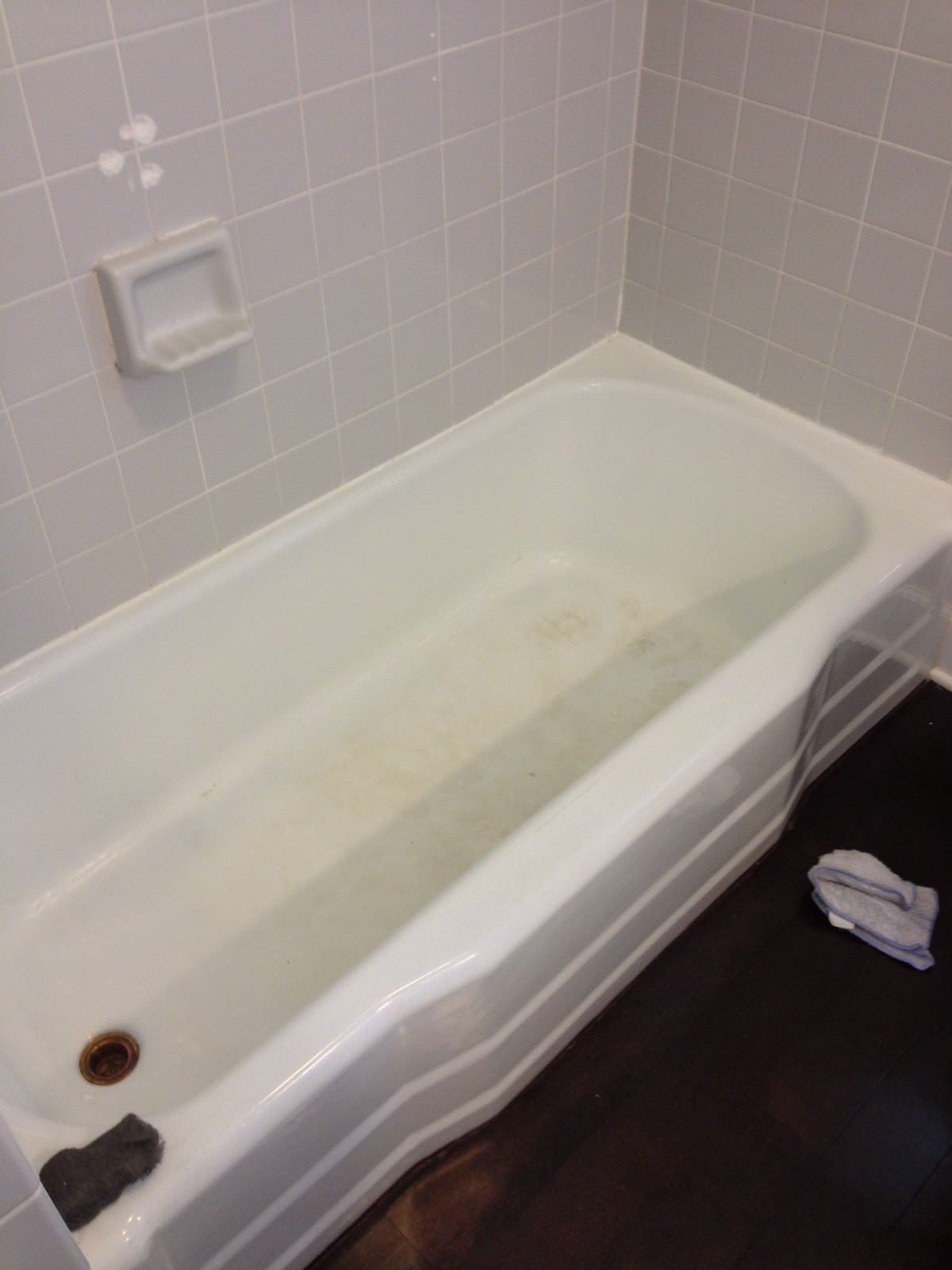 Over on Dover Refinishing the Bathtub